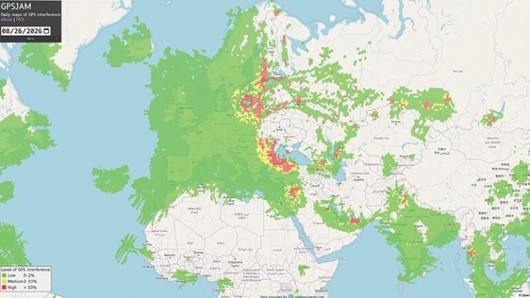 Need To Combat GNSS Disruption Tests Aviation Certification Processes GPS interference map