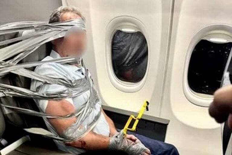Passengers duct-tape man as American flight diverts to BWI