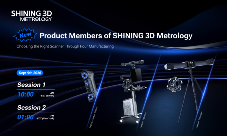 Product Members of Shining 3D Metrology. Image via Shining 3D.
