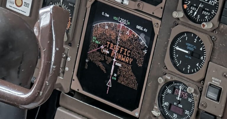 3 Phoenix Airports to Test Runway Safety System for Ground Vehicles Cockpit display with warning indicating traffic on runway