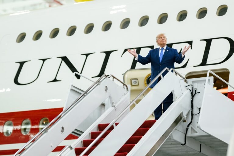 Air Defense Systems Deploy to Trump’s Mar-a-Lago President Donald Trump disembarks Air Force One