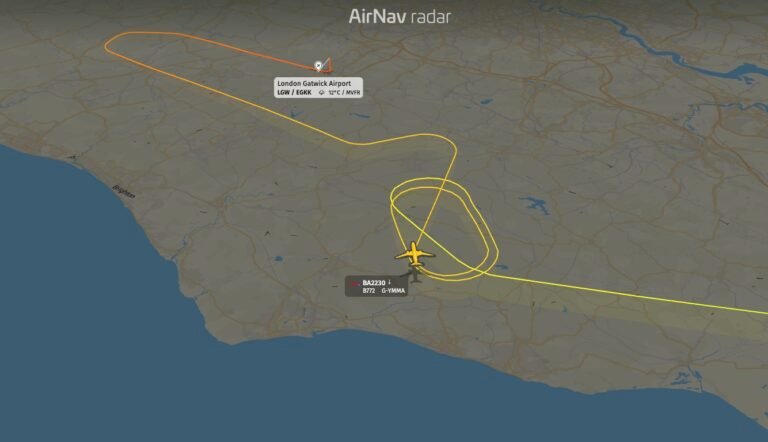 British Airways Boeing 777 requested priority landing at Gatwick over fuel concerns and low visibility