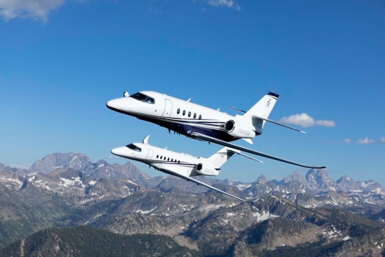 Textron Aviation Cessna Citation Longitude and Latitude flying side by side