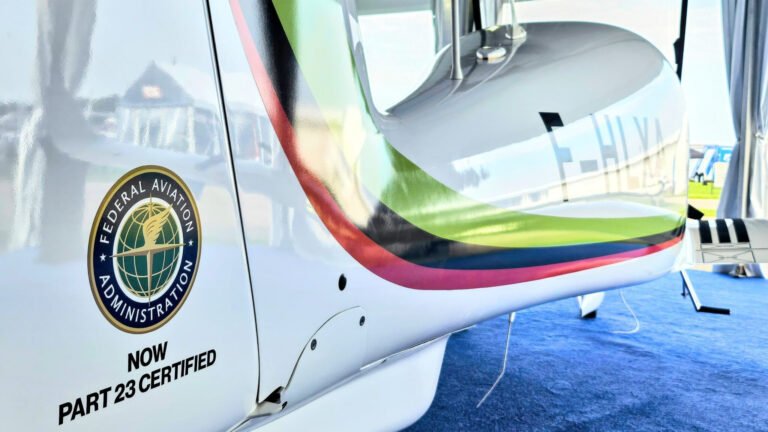Elixir Aircraft model Elixir training airplane with FAA logo