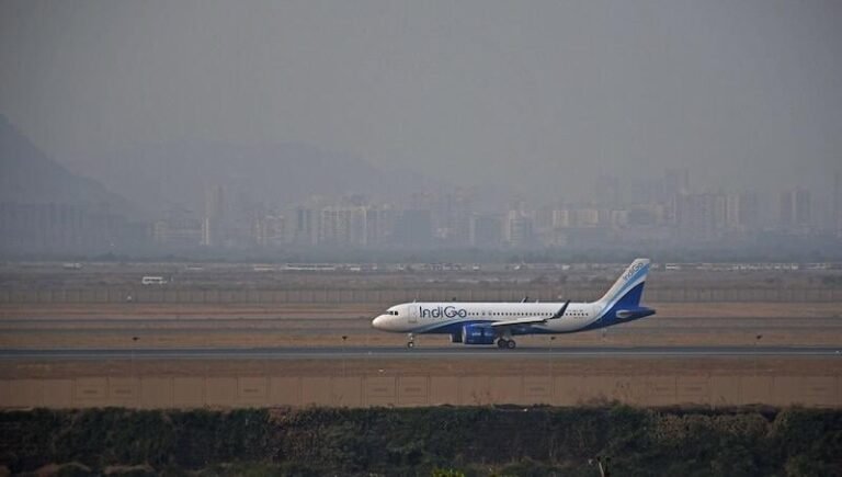 IndiGo Reveals International Plans For Mumbai Navi Airport IndiGo plane at Navi Mumbai