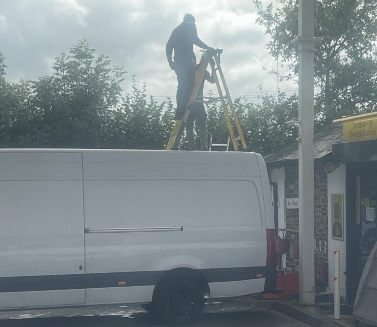 Ladder on a hot tin roof