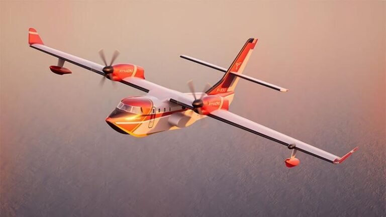 Leonardo And Hynaero Team On Future Firefighting Amphibian hynaero fregate-f100 aircraft