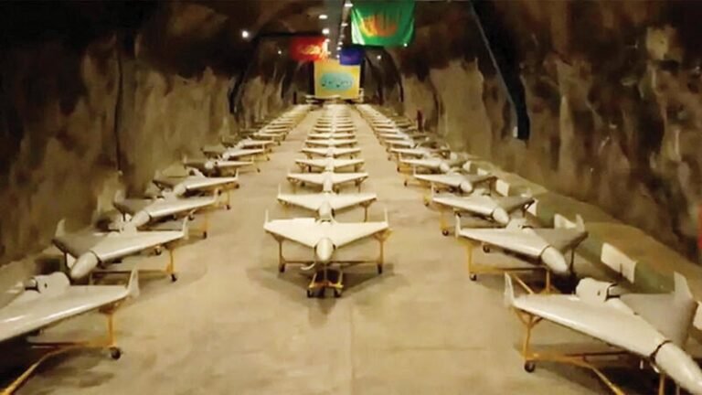 array of Iranian Shahed drones