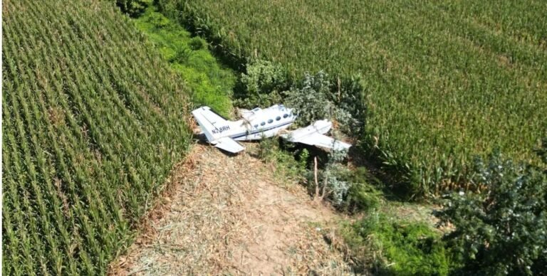 NTSB attributes the crash of a C-421 airplane in Kentucky in August to misfueling. [Credit: NTSB]