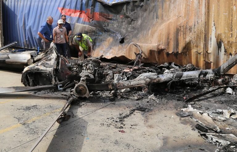 NTSB investigators examine wreckage of crashed news helicopter in California